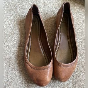 FRYE Carson Ballet Flats 7.5 Cognac